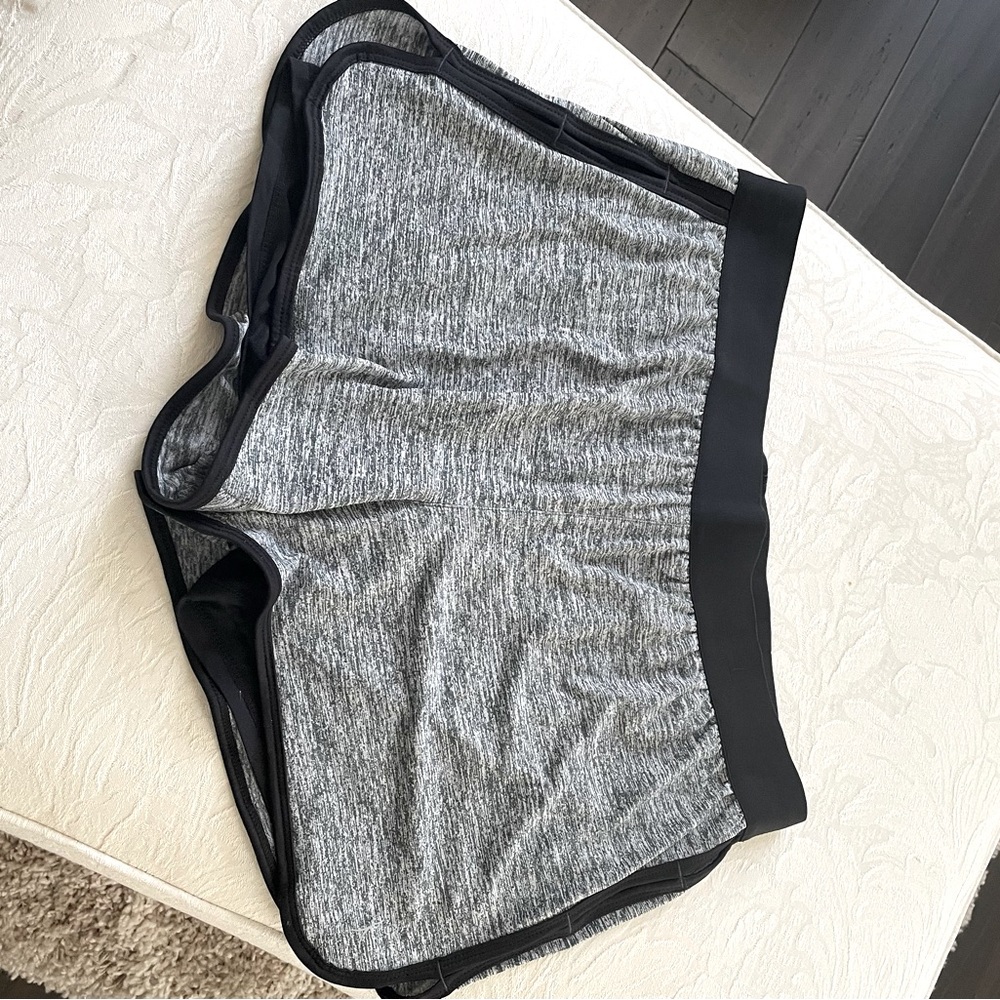 Danskin Now semi-fitted Athletic Shorts, gray and black,‎ size large